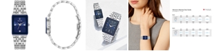 Bulova Women's Futuro Diamond-Accent Stainless Steel Bracelet Watch 21x32mm, Created for Macy's